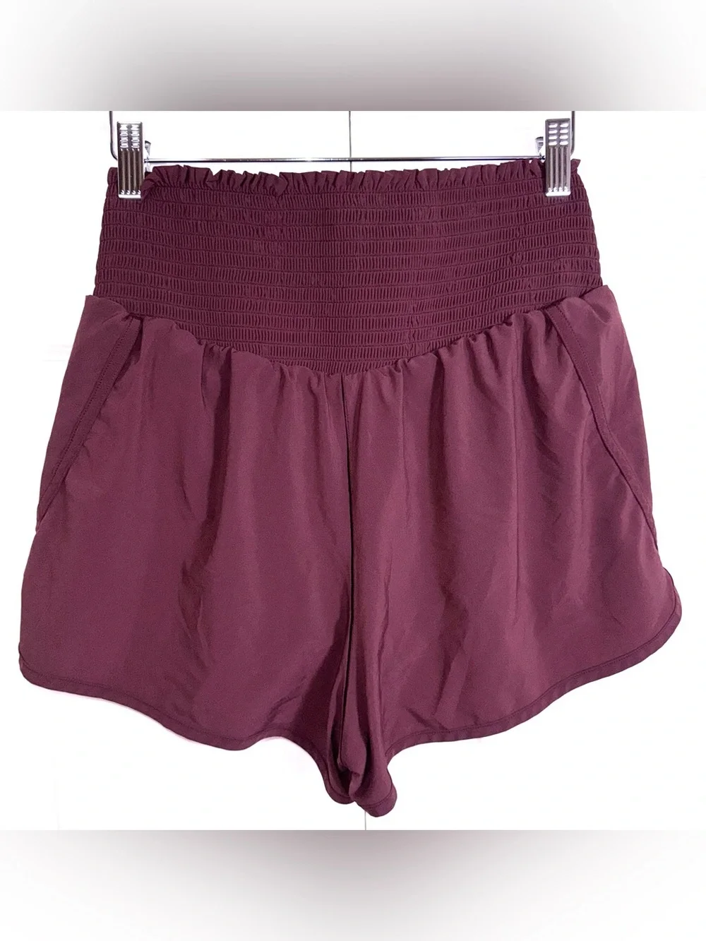 OFFLINE by Aerie Real Me High Waisted Smocked Flowy Shorts Mauve Size Medium